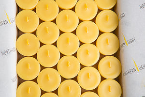 Beeswax Tealight Candles 24-pack