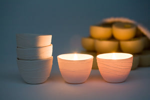 Lightbowl Ceramic with tealight